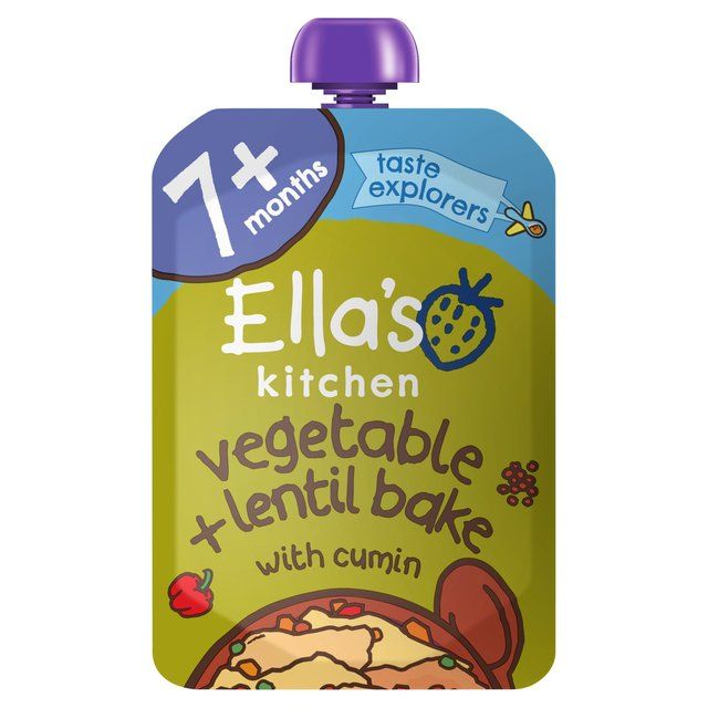 Ella's Kitchen Vegetable &amp;amp; Lentil Bake Baby Food Pouch 7+ Months   130g