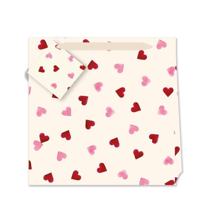 Emma Bridgewater New Hearts Gift Bag, Medium 22X22cm