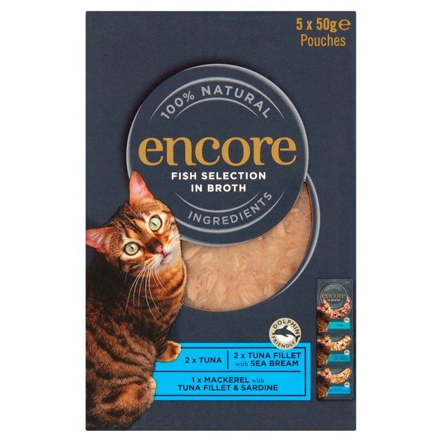 Encore Cat Broth Pouch Fish Selection   5 x 50g