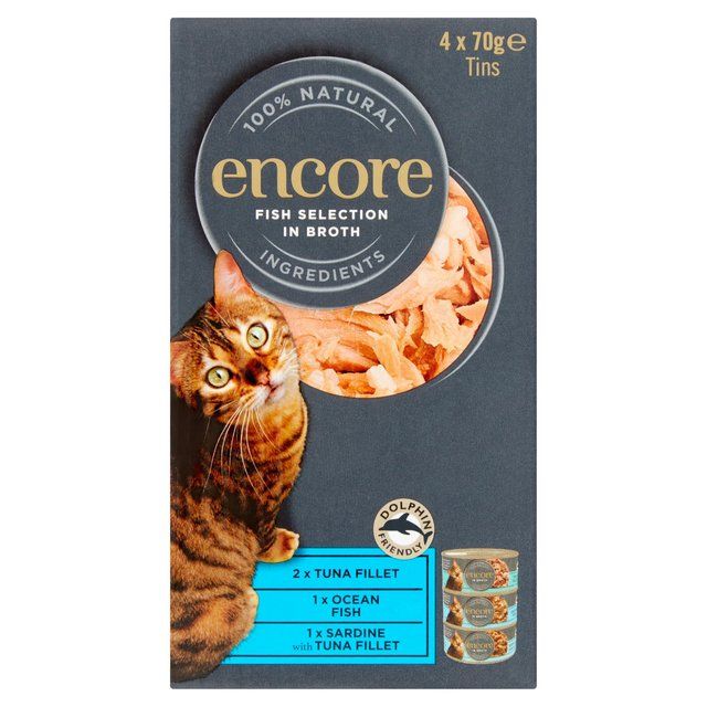 Encore Cat Broth Tin Fish Selection   4 x 70g