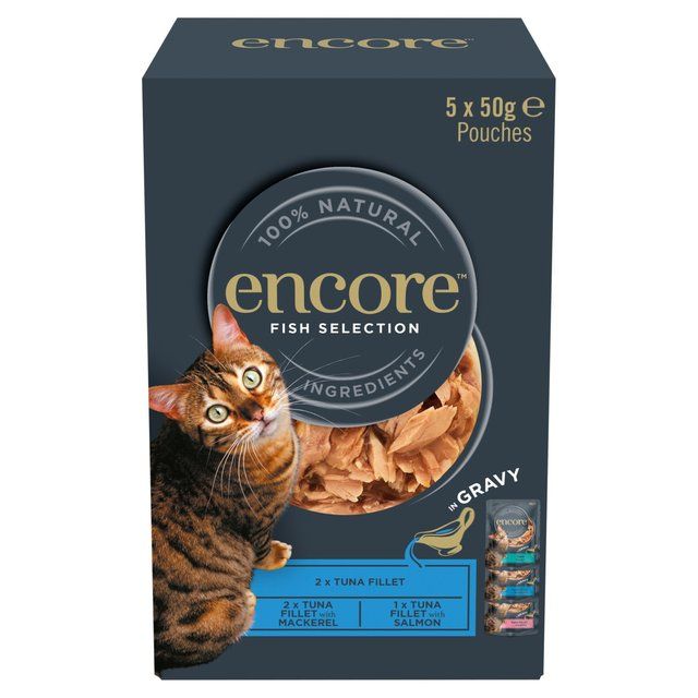 Encore Cat Gravy Pouch Fish Selection   5 x 50g