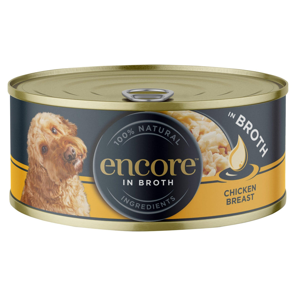 Encore Natural Chicken Selection In Broth Dog Tin 156g