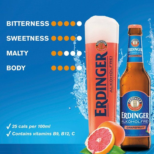 Erdinger Alkoholfrei Grapefruit Alcohol Free Beer Bottles