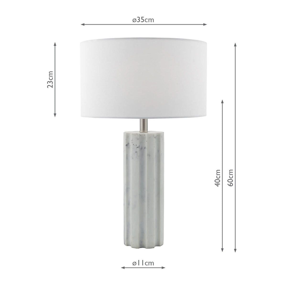 Erebus Marble Effect Table Lamp