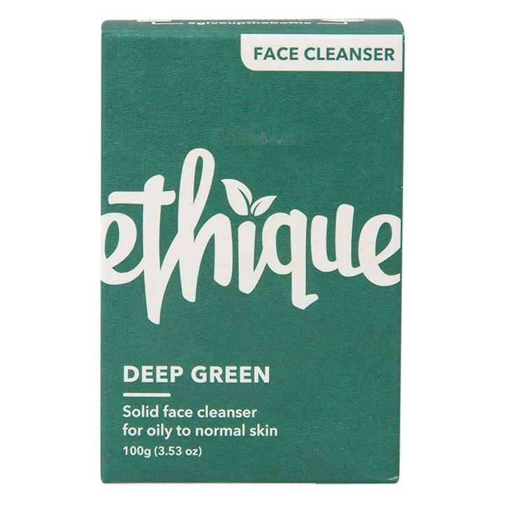 Ethique Deep Green - Solid face cleanser for balanced to oily skin 100g