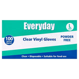 Everyday Vinyl Disposable Gloves Powder Free L   100 per pack