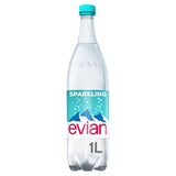 Evian Sparkling Natural Mineral Water 1L