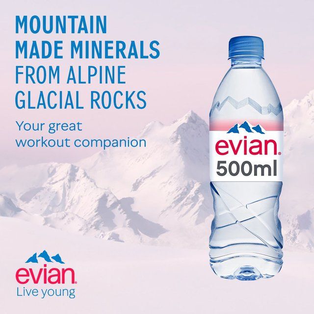 Evian Still Mineral Water   6 x 500ml