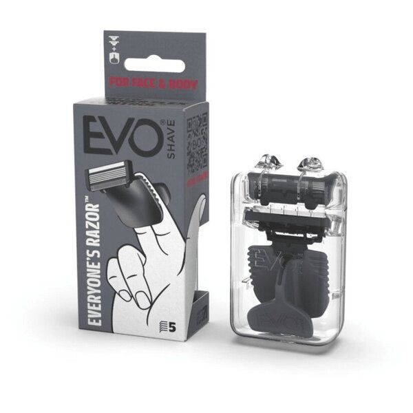 EvoShave Series 3 System Razor Starter Pack in Carbon Black