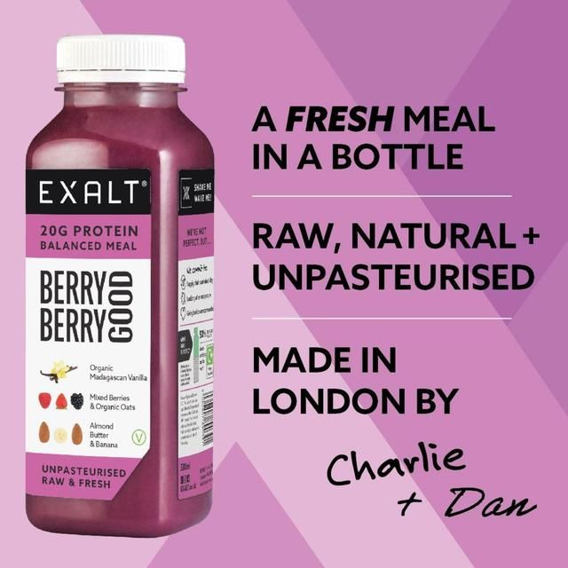 EXALT Berry Berry Good Fresh Vegan Protein Smoothie Berries &amp;amp; Vanilla    330ml