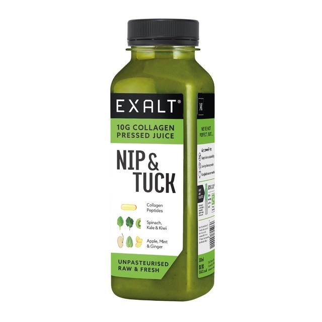 EXALT Nip &amp;amp; Tuck Cold-Pressed Green Juice with Collagen   330ml