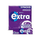 Extra Blueberry Flavour Sugarfree Chewing Gum Multipack 3 x 10 Pieces