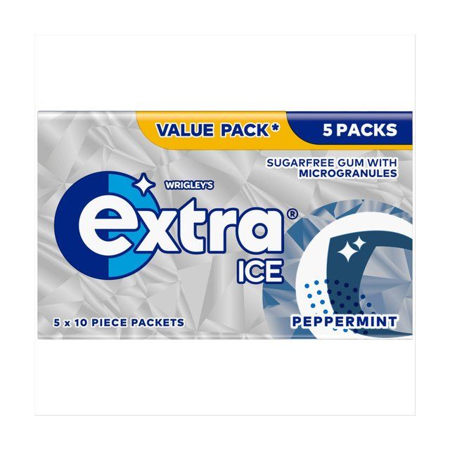 Extra Ice Peppermint Sugarfree Chewing Gum Multipack   70g