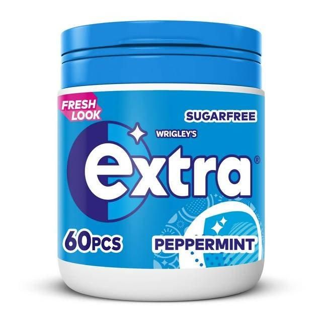 Extra Peppermint Sugarfree Chewing Gum Bottle 60 Pieces