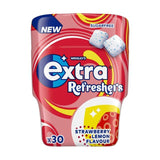 Extra Refreshers Strawberry Lemon Sugarfree Chewing Gum Bottle   67g