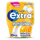 Extra Refreshers Tropical Flavour Sugarfree Chewing Gum Bottle 30 Pieces   67g