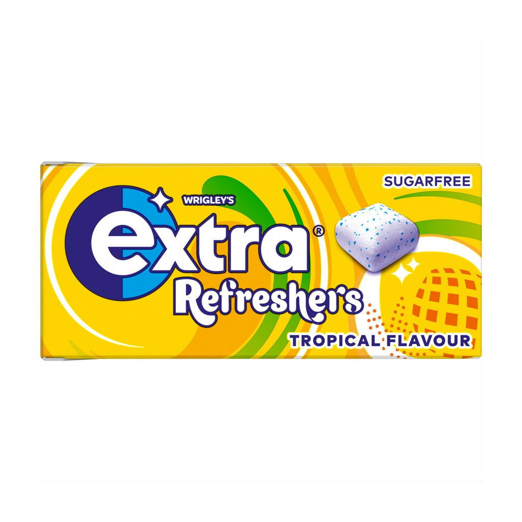 Extra Refreshers Tropical Flavour Sugarfree Chewing Gum Handy Box Pieces x7