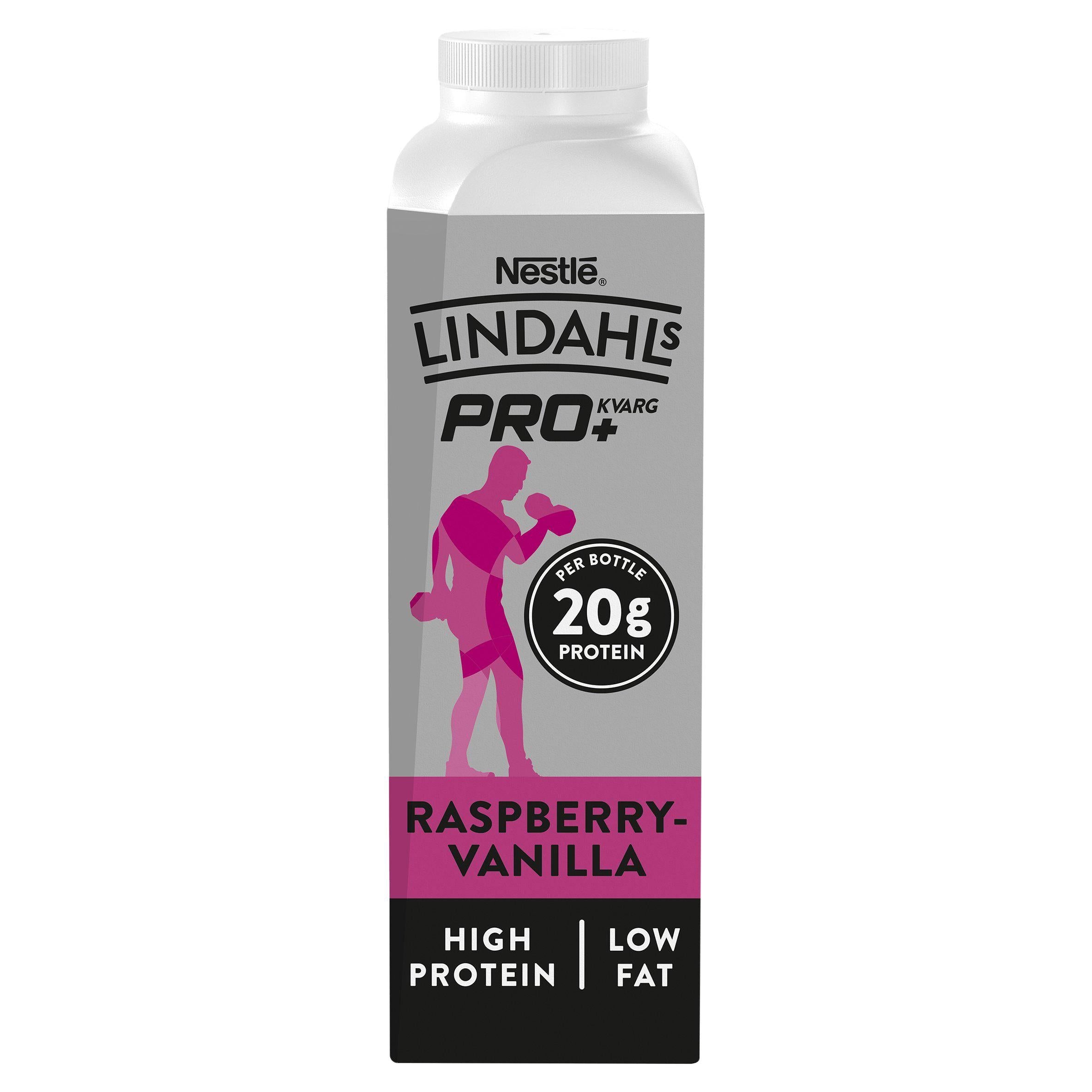 Lindahls Pro+ Kvarg Raspberry & Vanilla Protein Yogurt Drink 250ml GOODS Sainsburys   