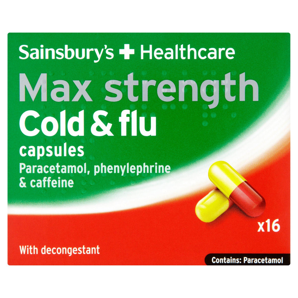 Sainsbury's Max Flu Strength Cold Caps x16