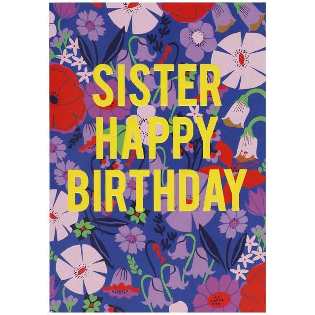 M&S Sister Floral Birthday Card