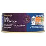 Sainsbury's Albacore Tuna Steak In Spring Water, Taste the Difference 160g Fish Sainsburys   