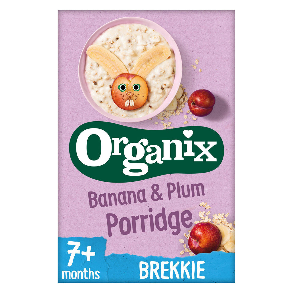 Organix Banana & Plum Organic Baby Weaning Porridge 7 months+ 200g