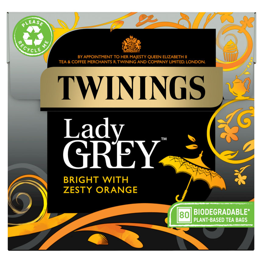 Twinings Plant-Based Lady Grey Bright with Zesty Orange Tea Bags GOODS ASDA   