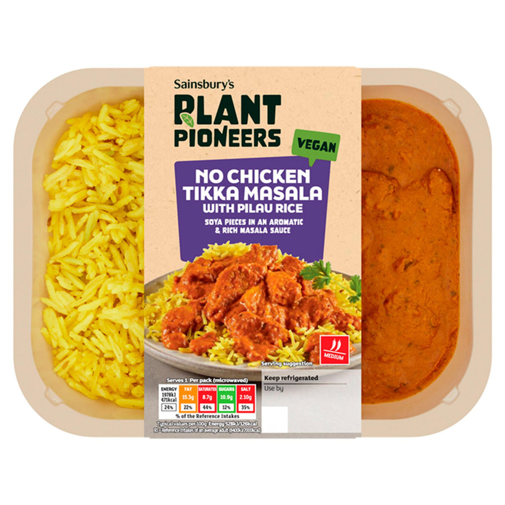 Plant Pioneers Vegan Tikka Masala & Pilau Rice Ready Meal for 1 400g