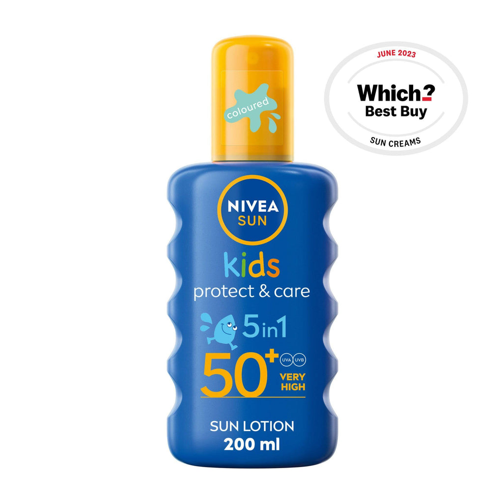 Nivea Sun Kids Protect & Care Coloured Sun Cream Spray SPF50+ 200ml