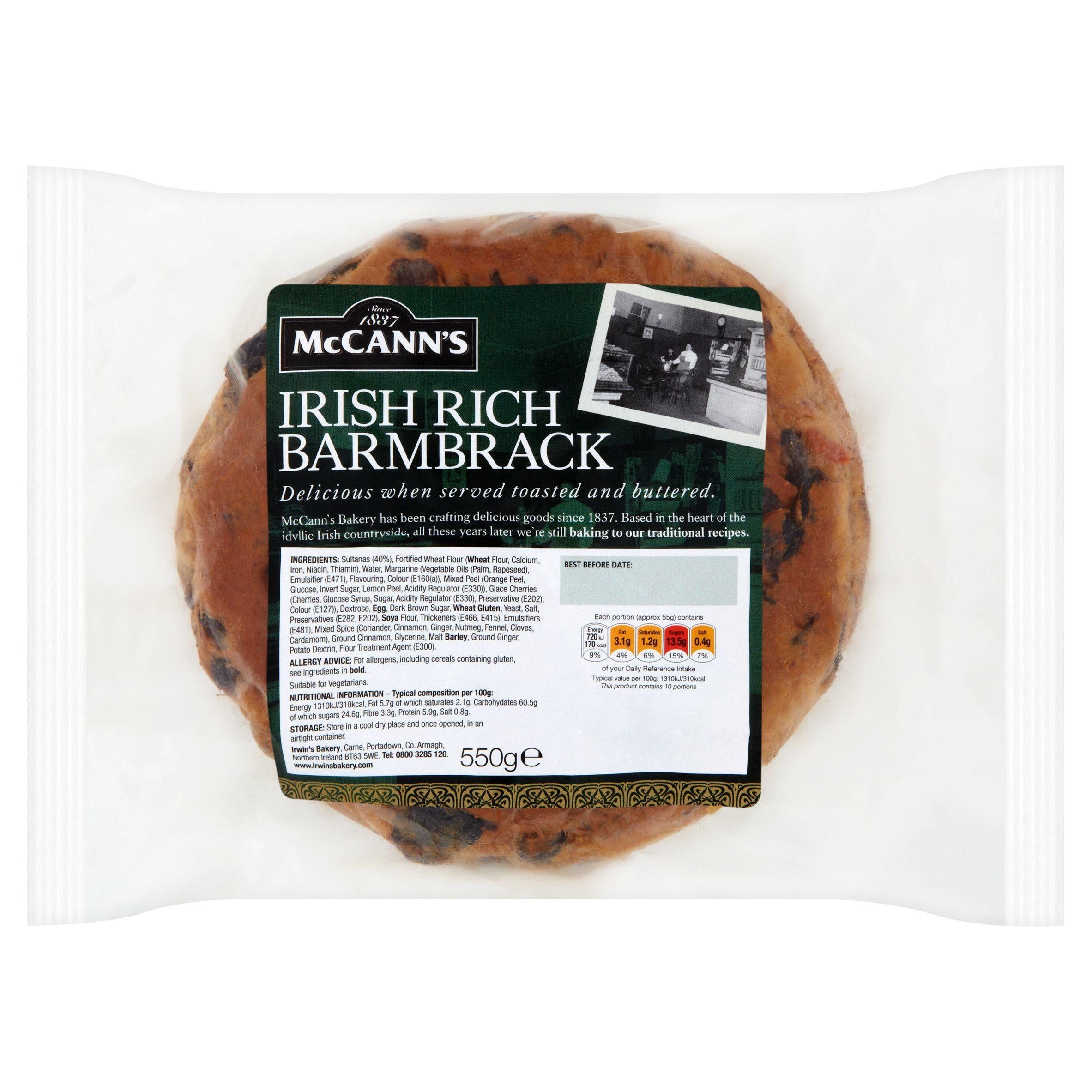 Mccanns Irish Rich Barmbrack 553g GOODS Sainsburys   