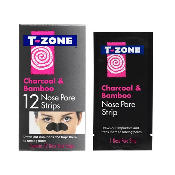 T-Zone Charcoal & Bamboo Nose Pore Strips 12s GOODS Superdrug   