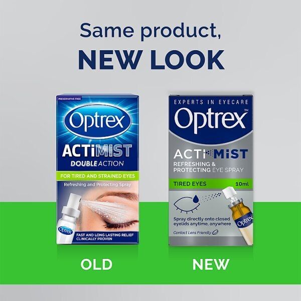 Optrex ActiMist Double Action Spray Tired Strained Eyes 10ml GOODS Superdrug   