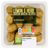 Sainsbury's Lemon & Herb Queen Green Olives 280g Olives & antipasti Sainsburys   