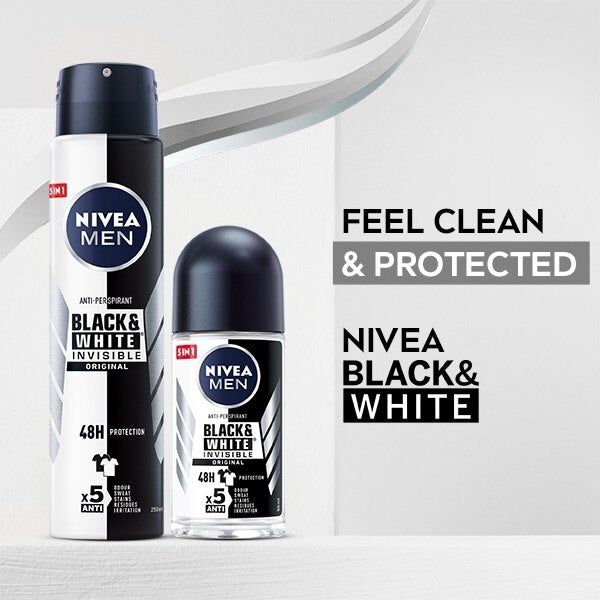 NIVEA MEN  Black & White Anti-Perspirant Deodorant 250ml GOODS Superdrug   