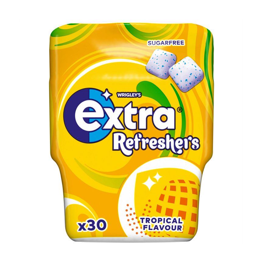 Wrigley's Extra Refreshers Tropical Sugar Free Chewing Gum Bottle GOODS ASDA   