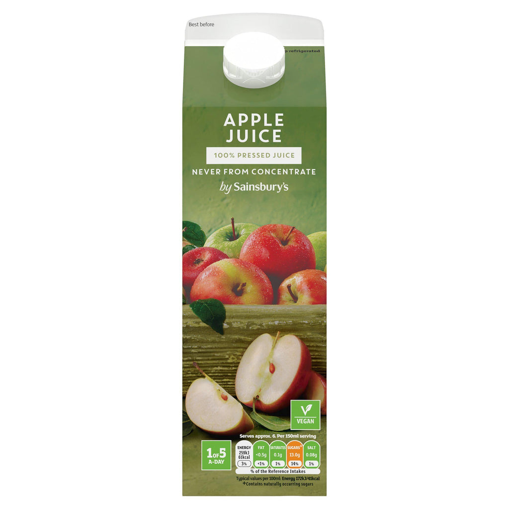 Sainsbury's 100% Pressed Apple Juice, Not From Concentrate 1L