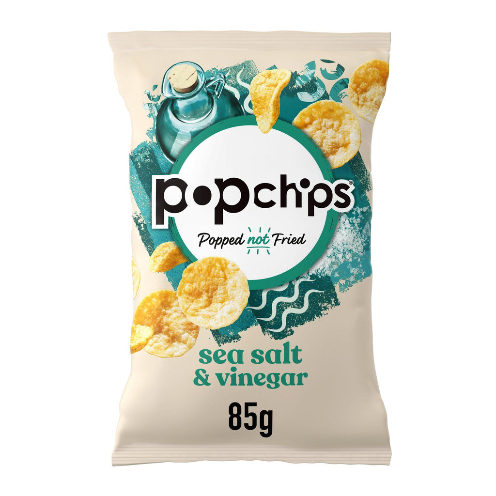 Popchips Sea Salt & Vinegar Sharing Crisps 85g