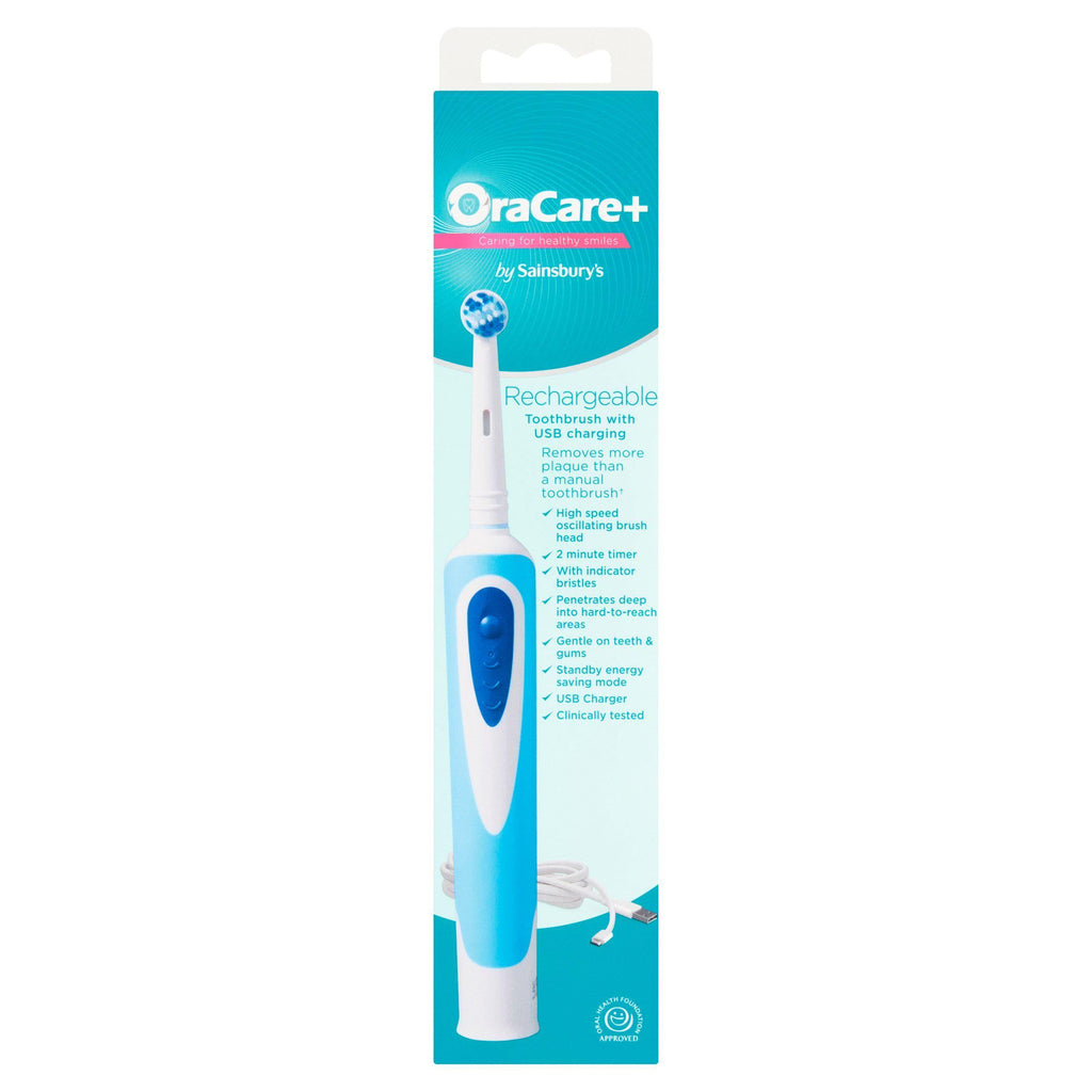 Sainsbury's Oracare+ Rechargeable Toothbrush with USB Charging