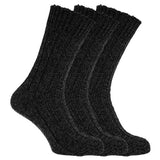 Mens Wool Blend Boot Socks (Pack Of 3) (UK Shoe 6-11) GOODS Superdrug Black  