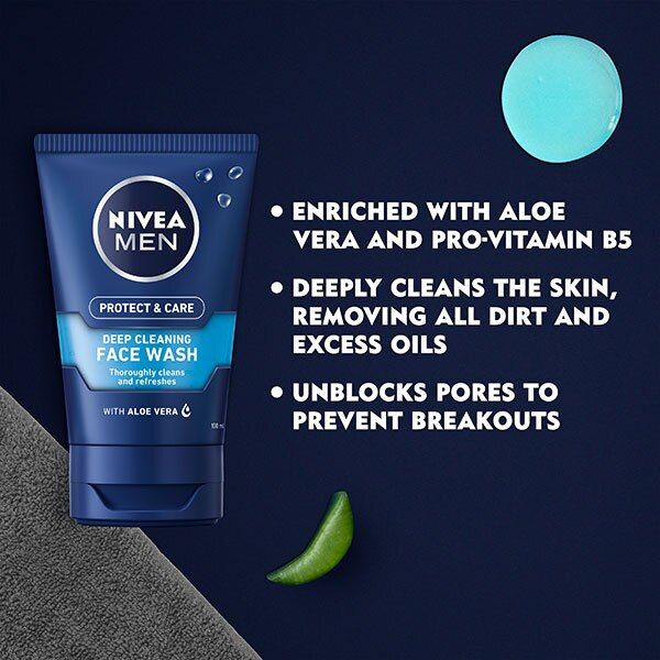 NIVEA MEN Deep Cleaning Face Wash Protect & Care, 100ml GOODS Superdrug   