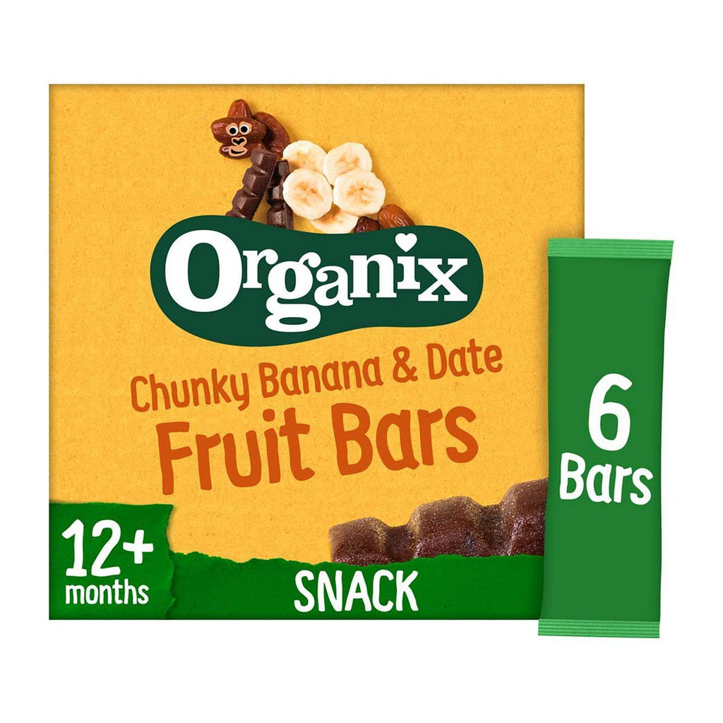 Organix Banana & Date Organic Fruit Snack Bar Multipack 6x17g