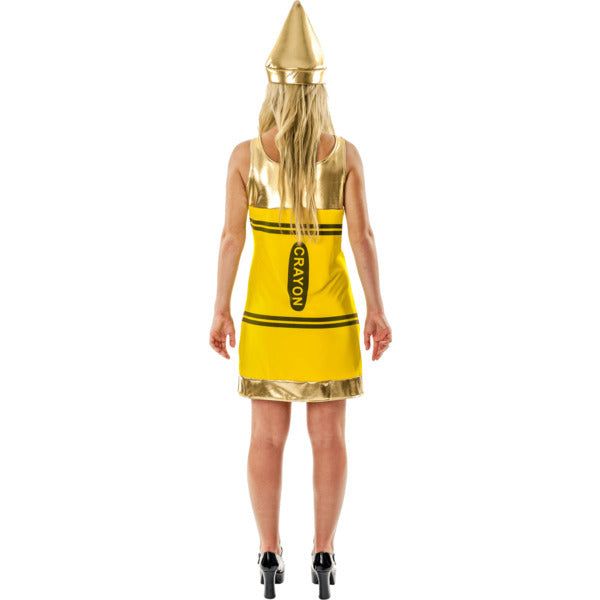 Orion Costumes Womens Yellow Crayon Fancy Dress Medium GOODS Superdrug   