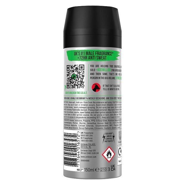 Lynx 72-Hour Antiperspirant Deodorant Spray Africa 150ml GOODS Superdrug   