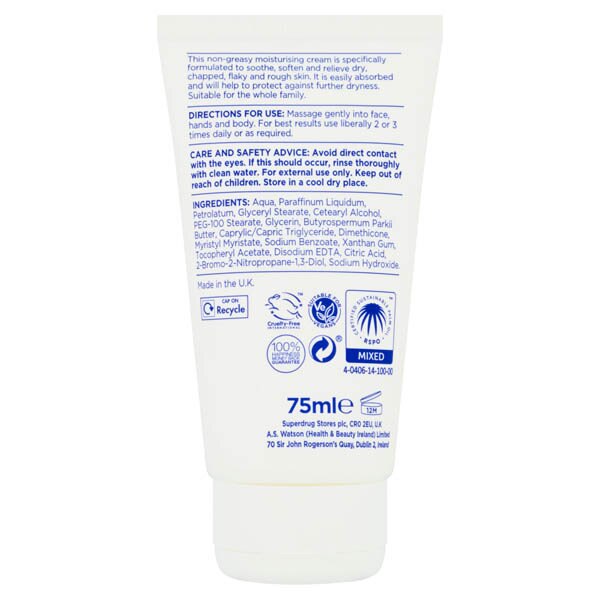 Superdrug Dry Skin Relief Cream 75ml