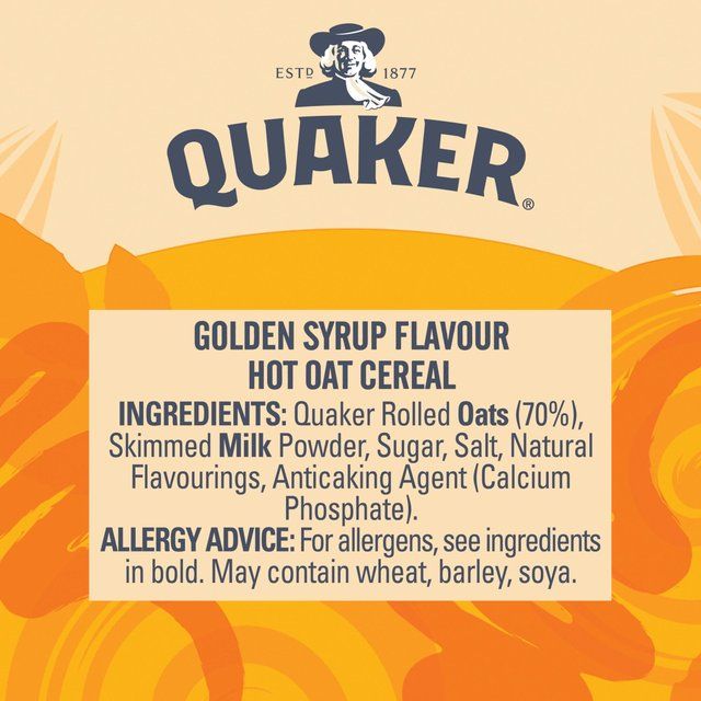 Quaker Oat So Simple Golden Syrup Porridge Cereal Pot   57g Cereals M&S   