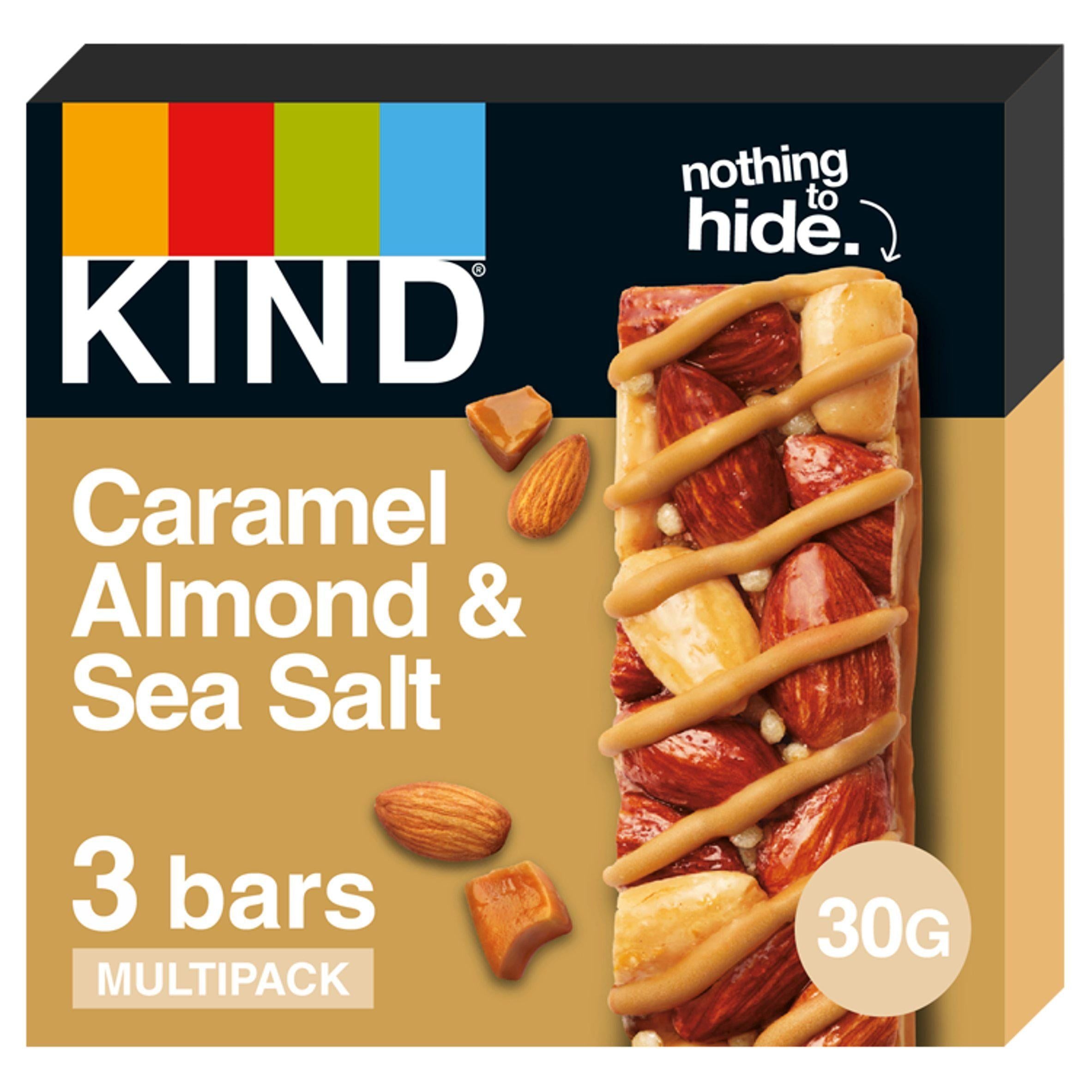 Kind Caramel Almond &amp; Sea Salt Cereal Bars Multipack 3x30g