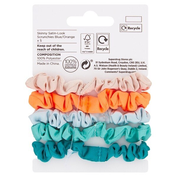 Studio London Skinny Ruched Satin-Look Scrunchies GOODS Superdrug   