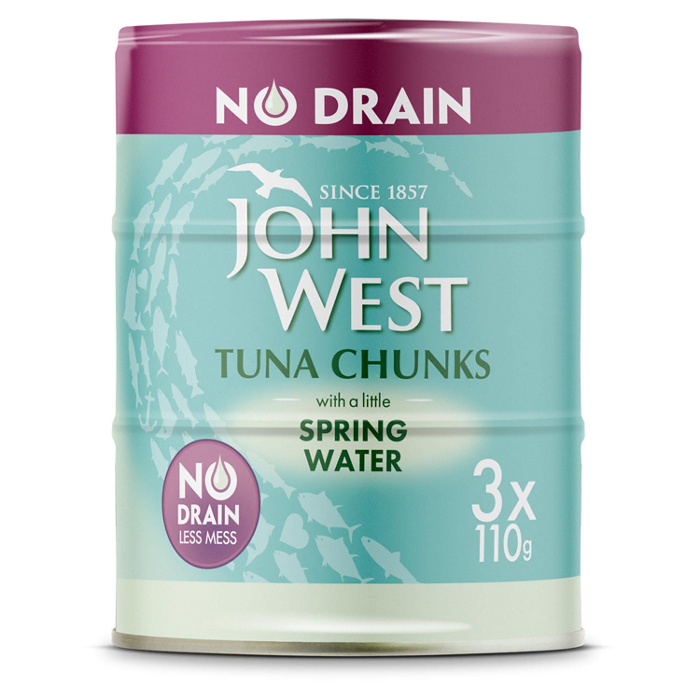 John West Tuna Chunks with a Little Spring Water 3x110g