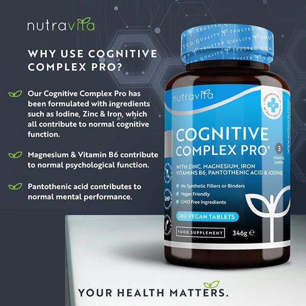 Nutravita Cognitive Complex Pro - 180 Vegan Tablets GOODS Superdrug   