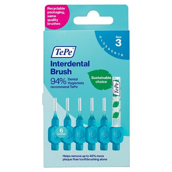 TePe Interdental brushes X6  - Blue 0.6 GOODS Superdrug   